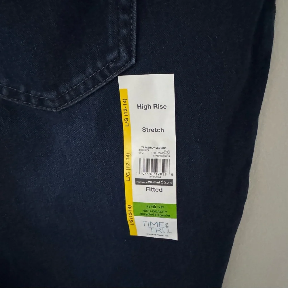 Time and Tru Dark Blue Jeggins Size L 12-14 - Picture 4 of 7